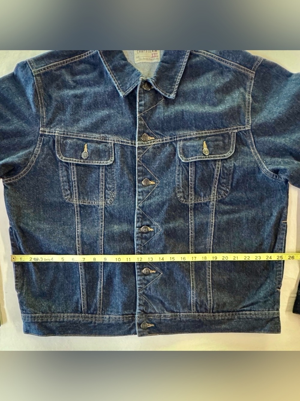 Chaps Denim Men’s Classic Trucker Jacket 100% Cotton (XXL) NWOT - Picture 10 of 17